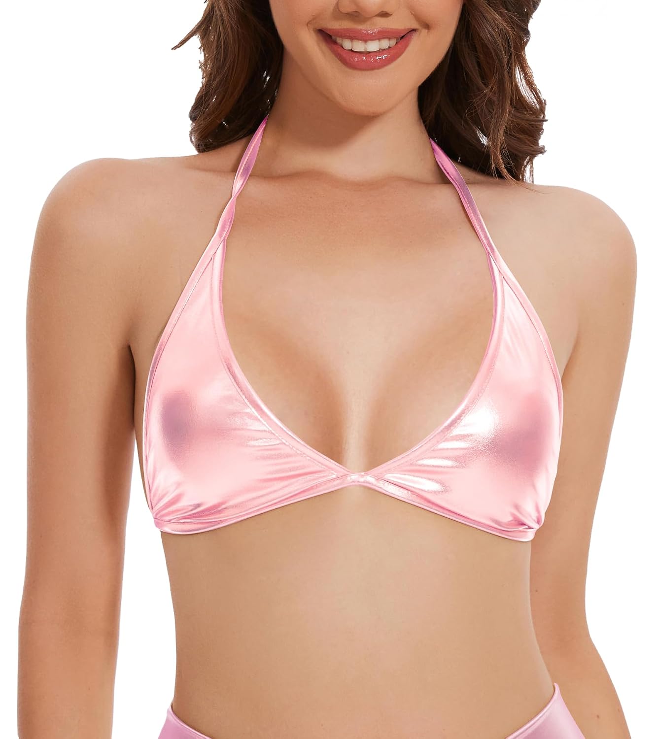 Vinaderhom Women's Metallic Halter Bralette — image 7