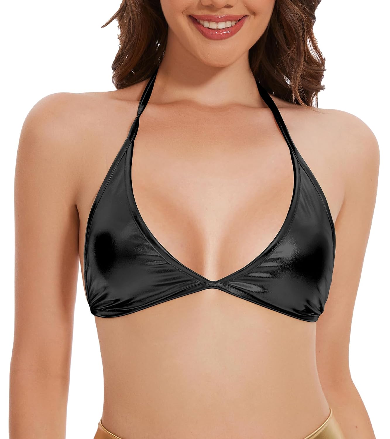 Vinaderhom Women's Metallic Halter Bralette — image 10