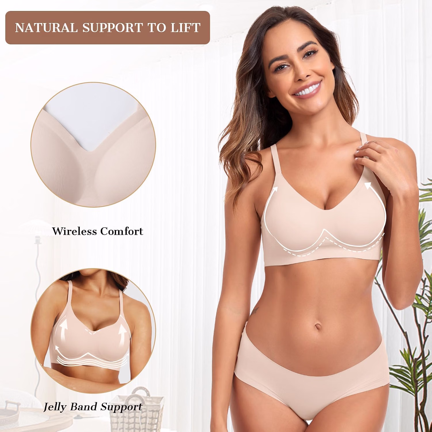 OEAK Wireless Gel Bra for Everyday Comfort — image 2