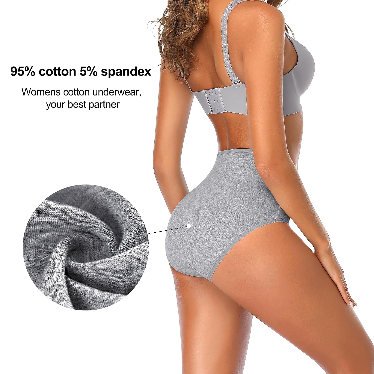 IROCUE High Waisted Cotton Postpartum Panties Multipack — image 4