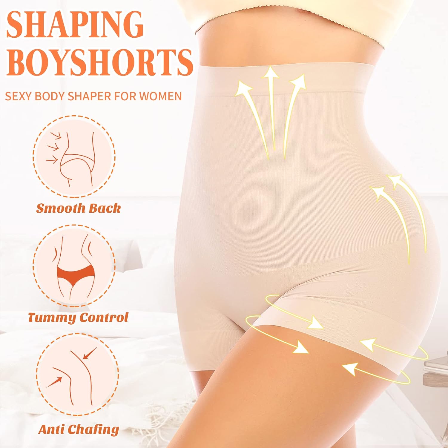 DERCA Women's Seamless Tummy Control Shapewear Shorts — image 3