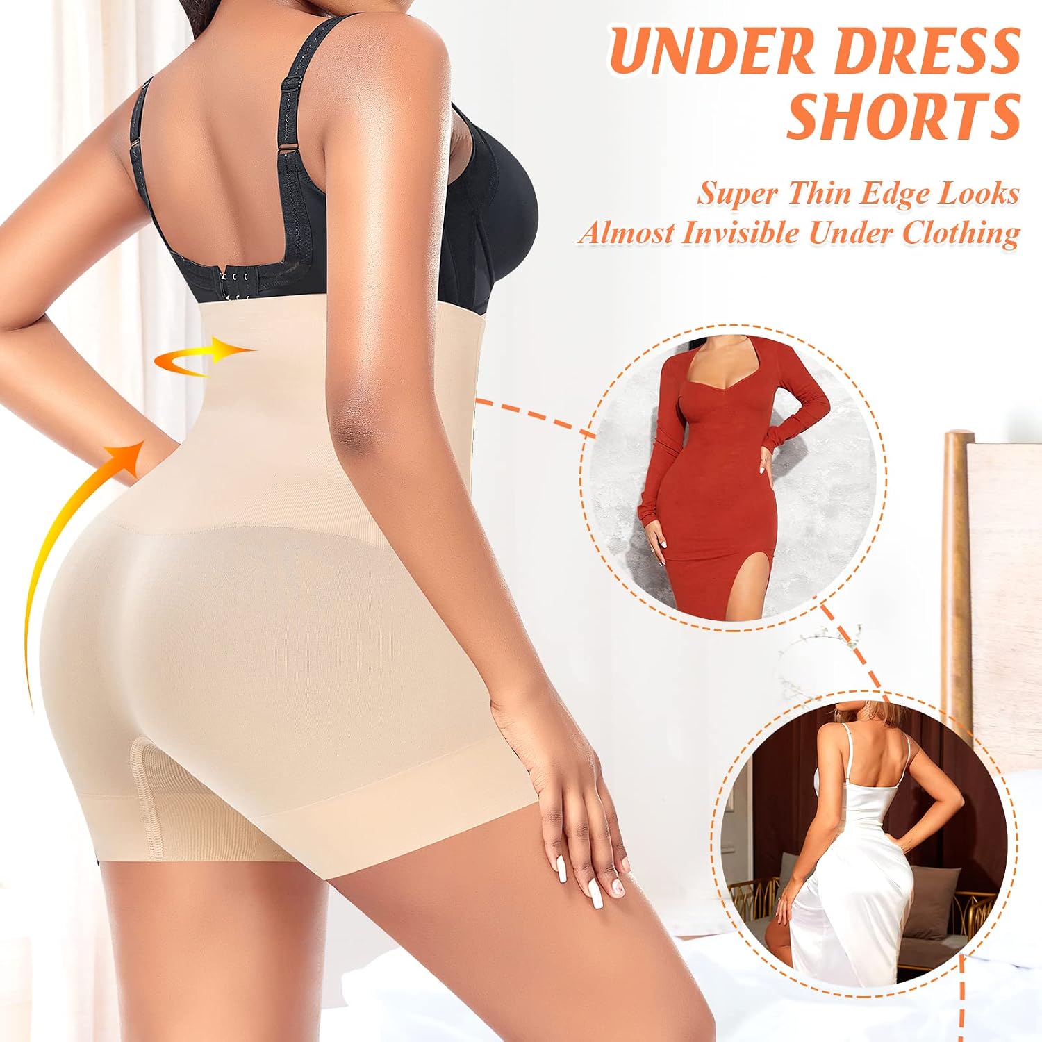 DERCA Women's Seamless Tummy Control Shapewear Shorts — image 5