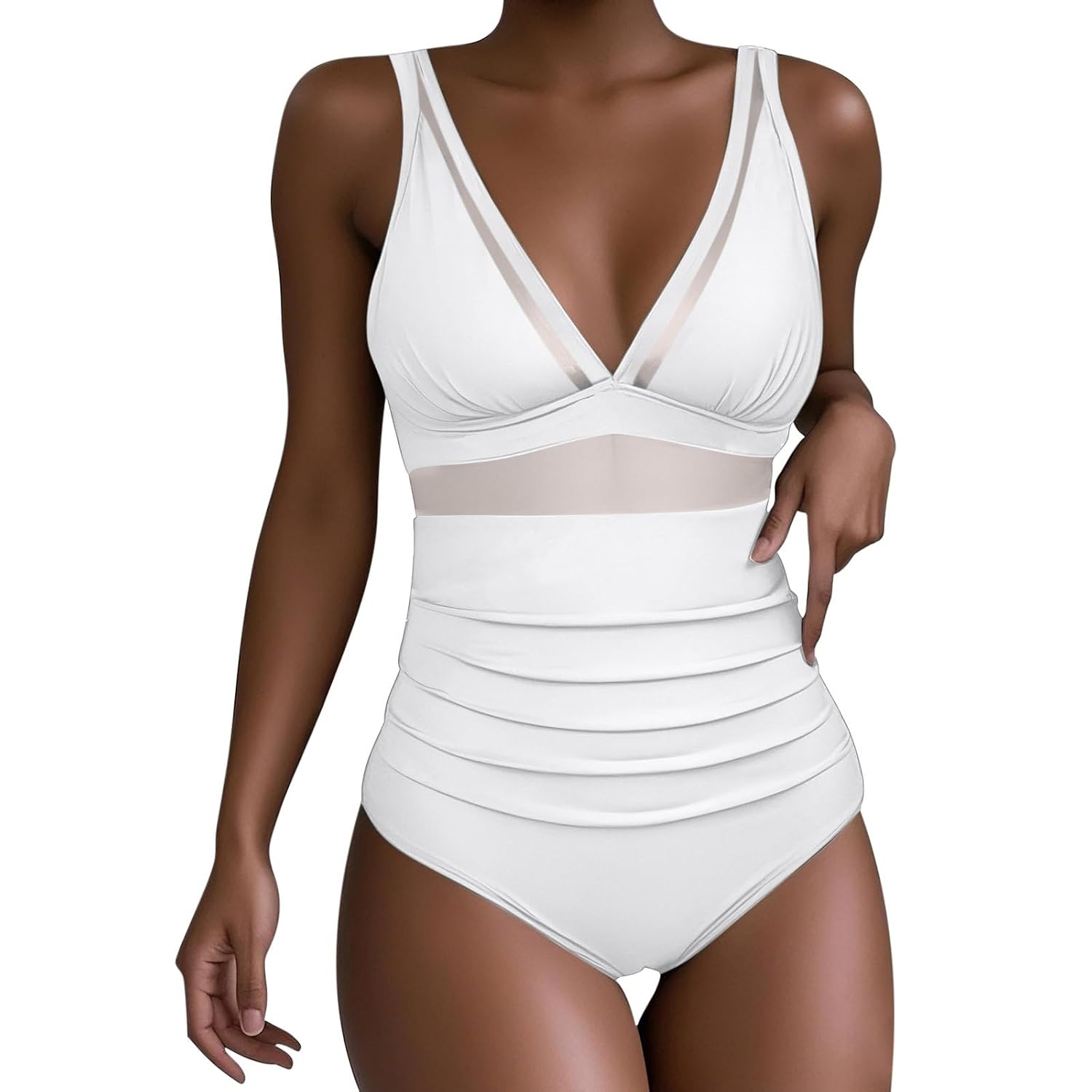 Women's Ruched Tummy Control Monokini — image 6