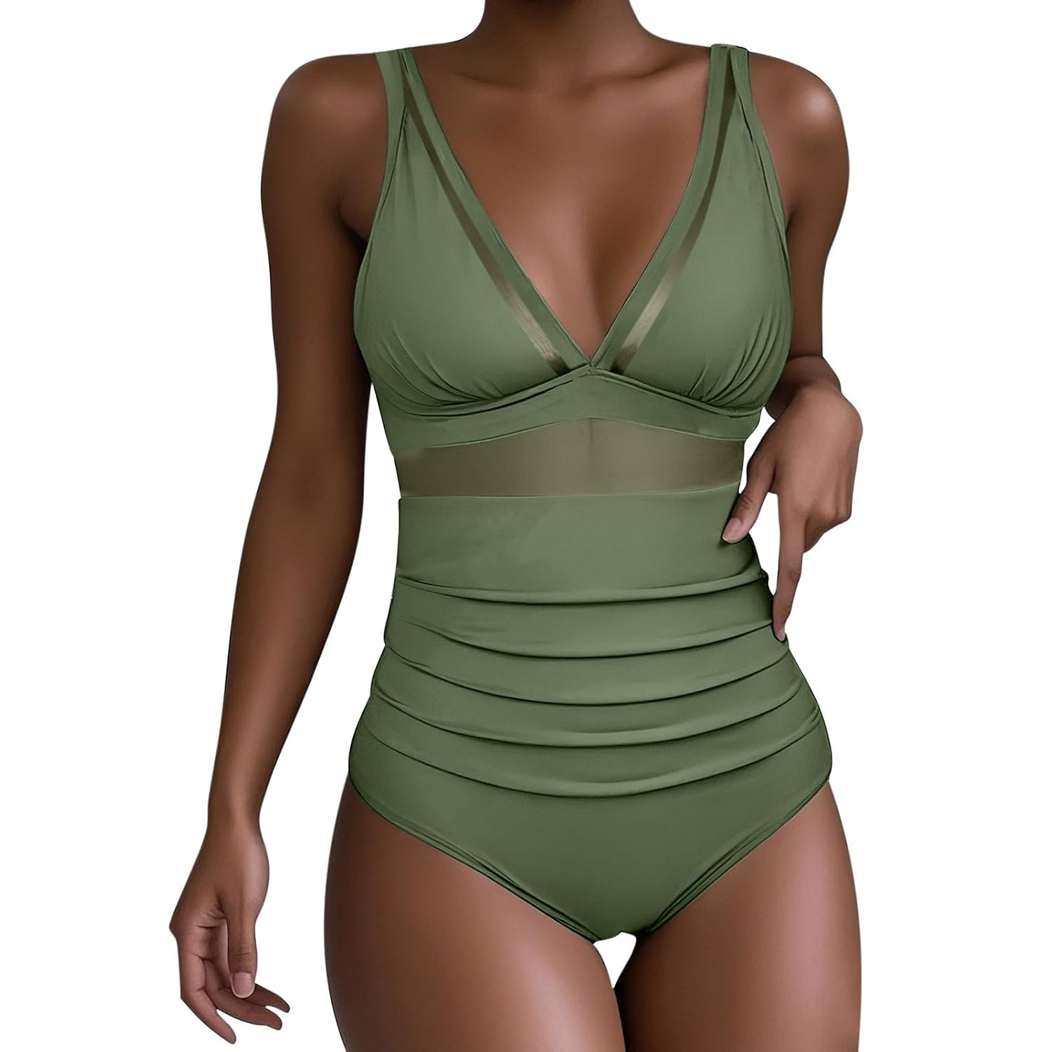 Women's Ruched Tummy Control Monokini — image 7