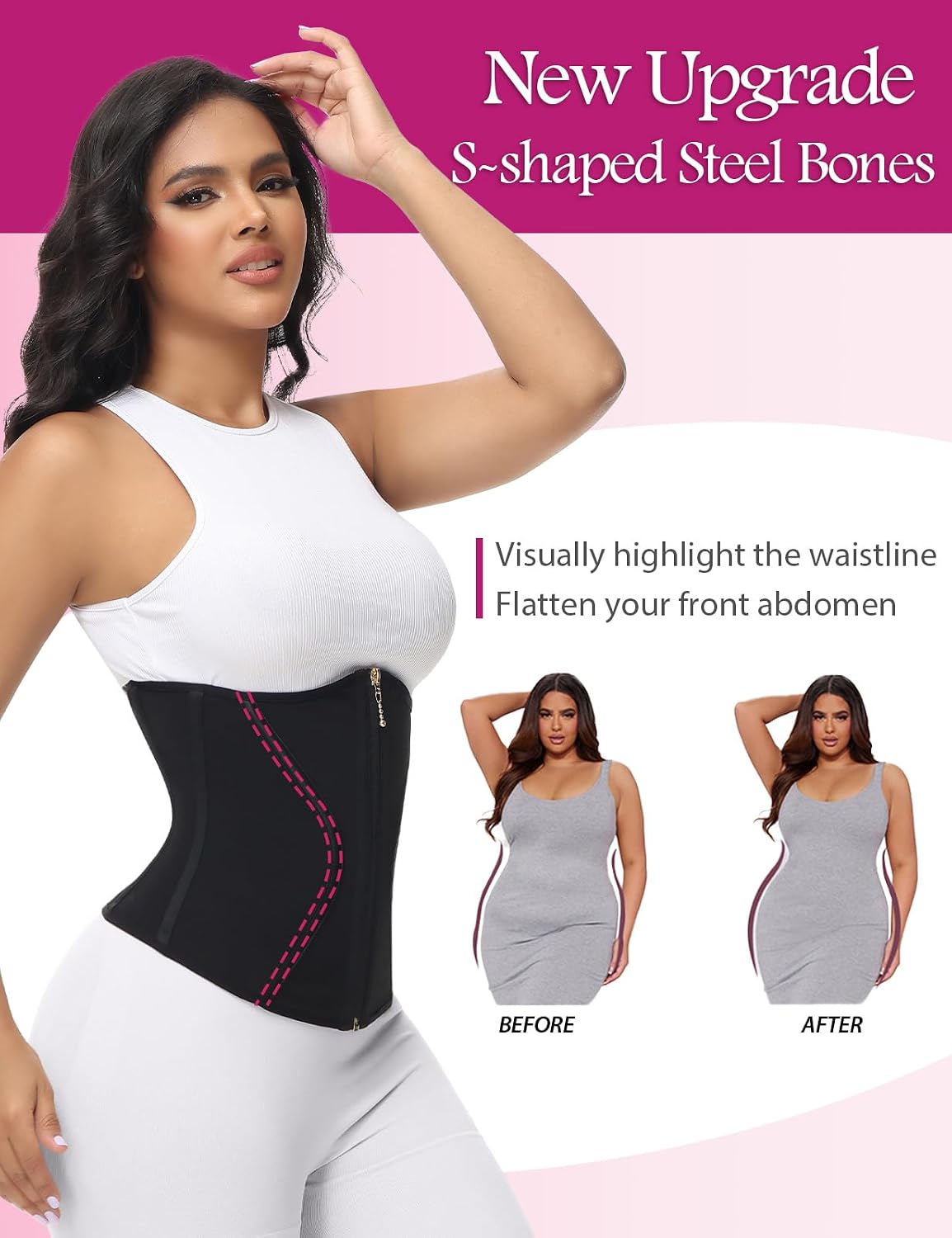 SHAPSHE Short Torso Waist Trainer for Women — image 2