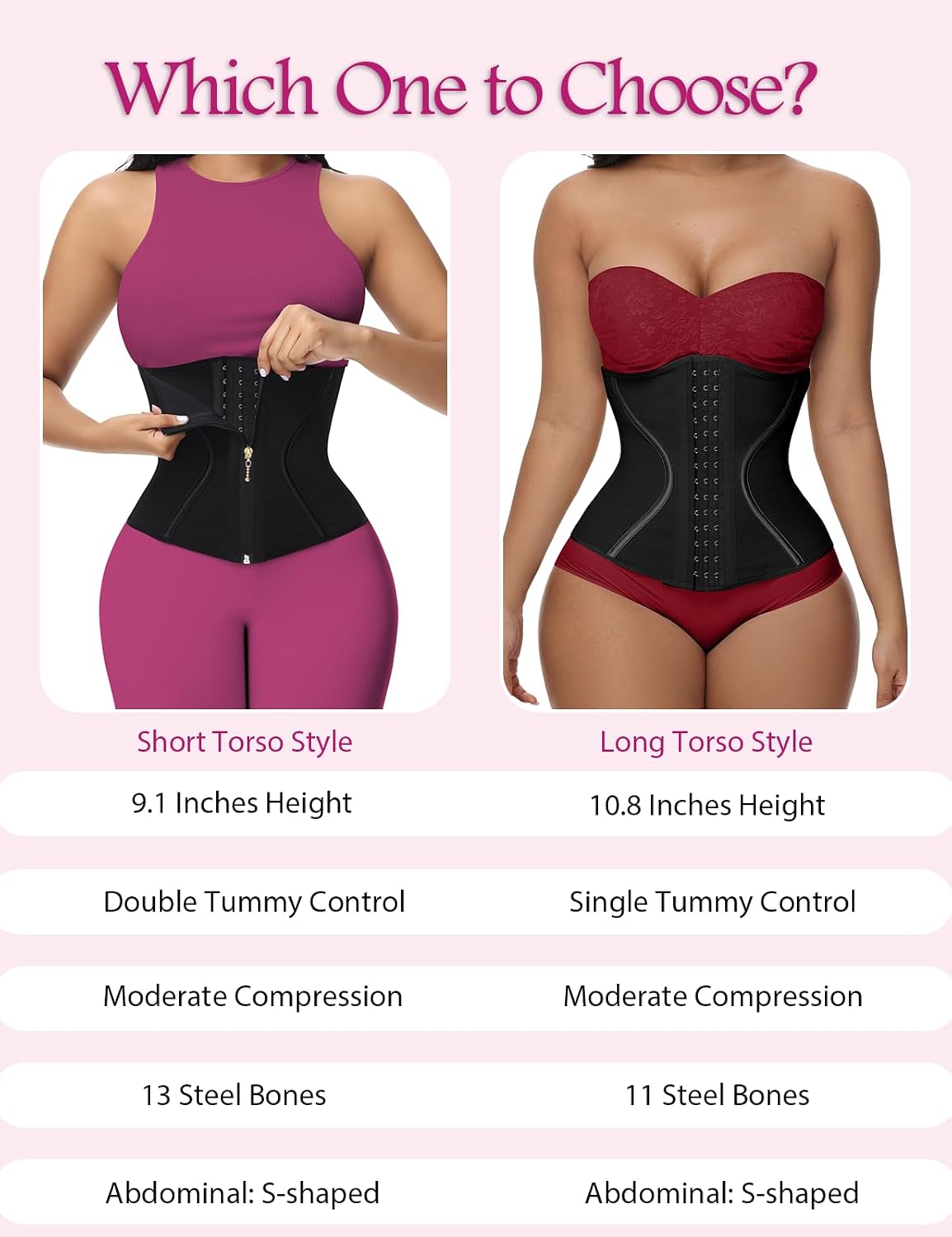 SHAPSHE Short Torso Waist Trainer for Women — image 3