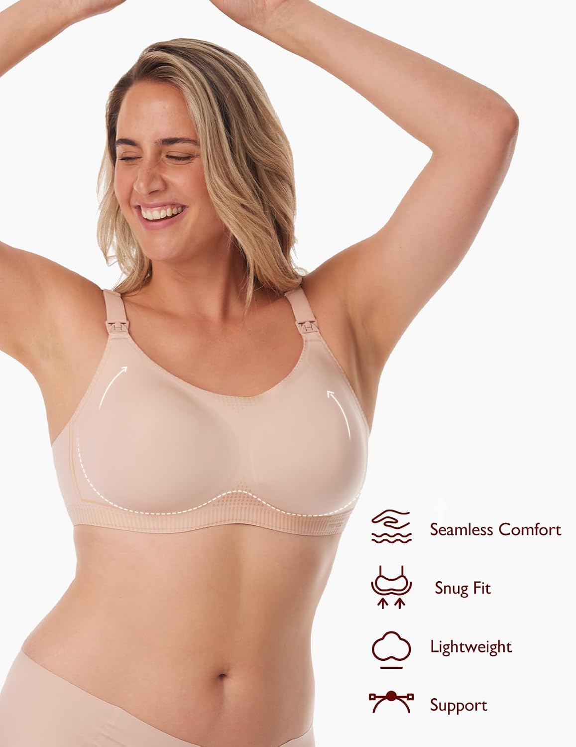 Momcozy Seamless Nursing Bra for Pregnancy and Breastfeeding — image 3