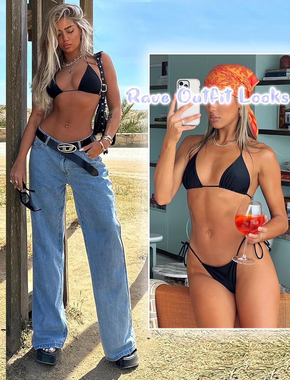 OZICERD Sexy String Triangle Bikini Top — image 5