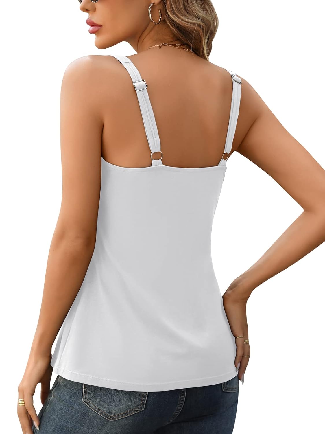 V FOR CITY Cotton Cami with Built-in Bra — image 2