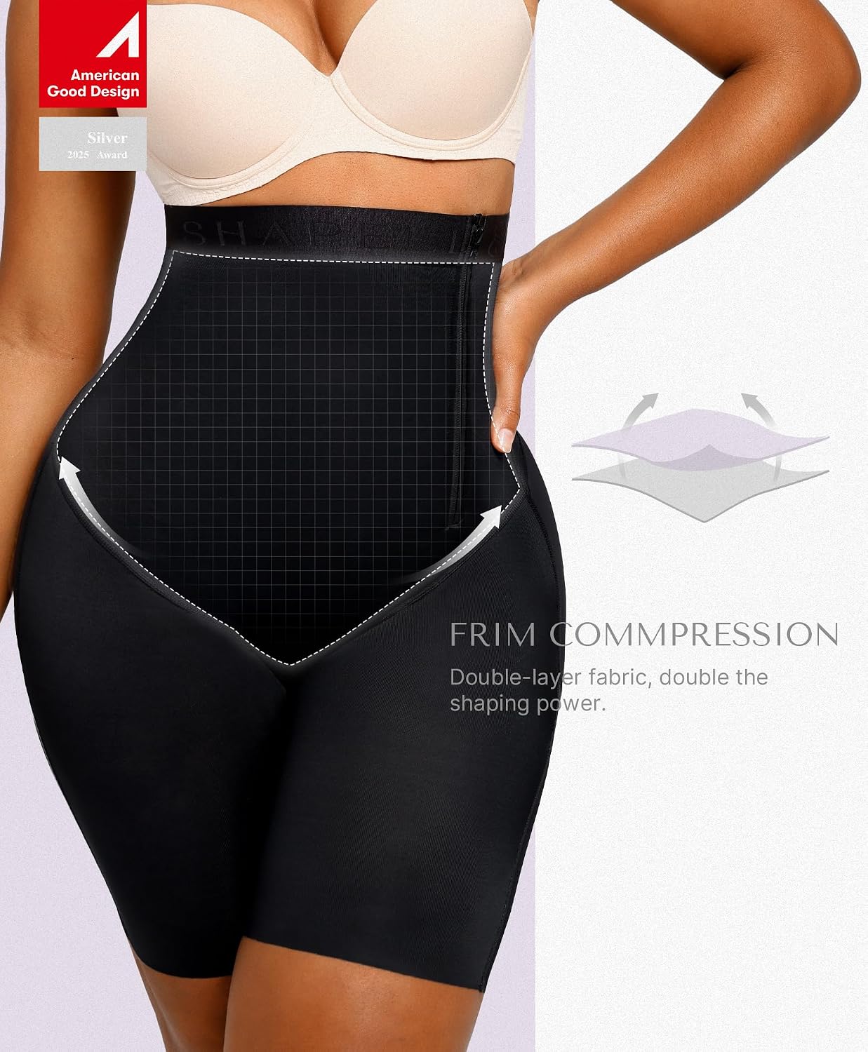 SHAPELLX High Waist Butt Lifting Shapewear Shorts — image 2