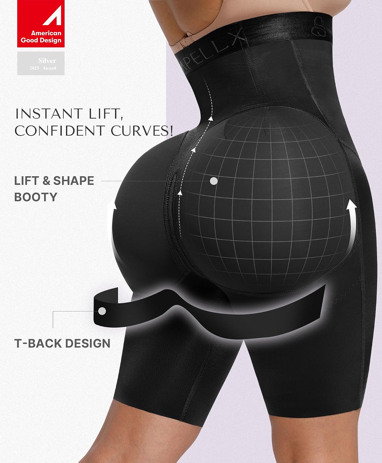 SHAPELLX High Waist Butt Lifting Shapewear Shorts — image 3