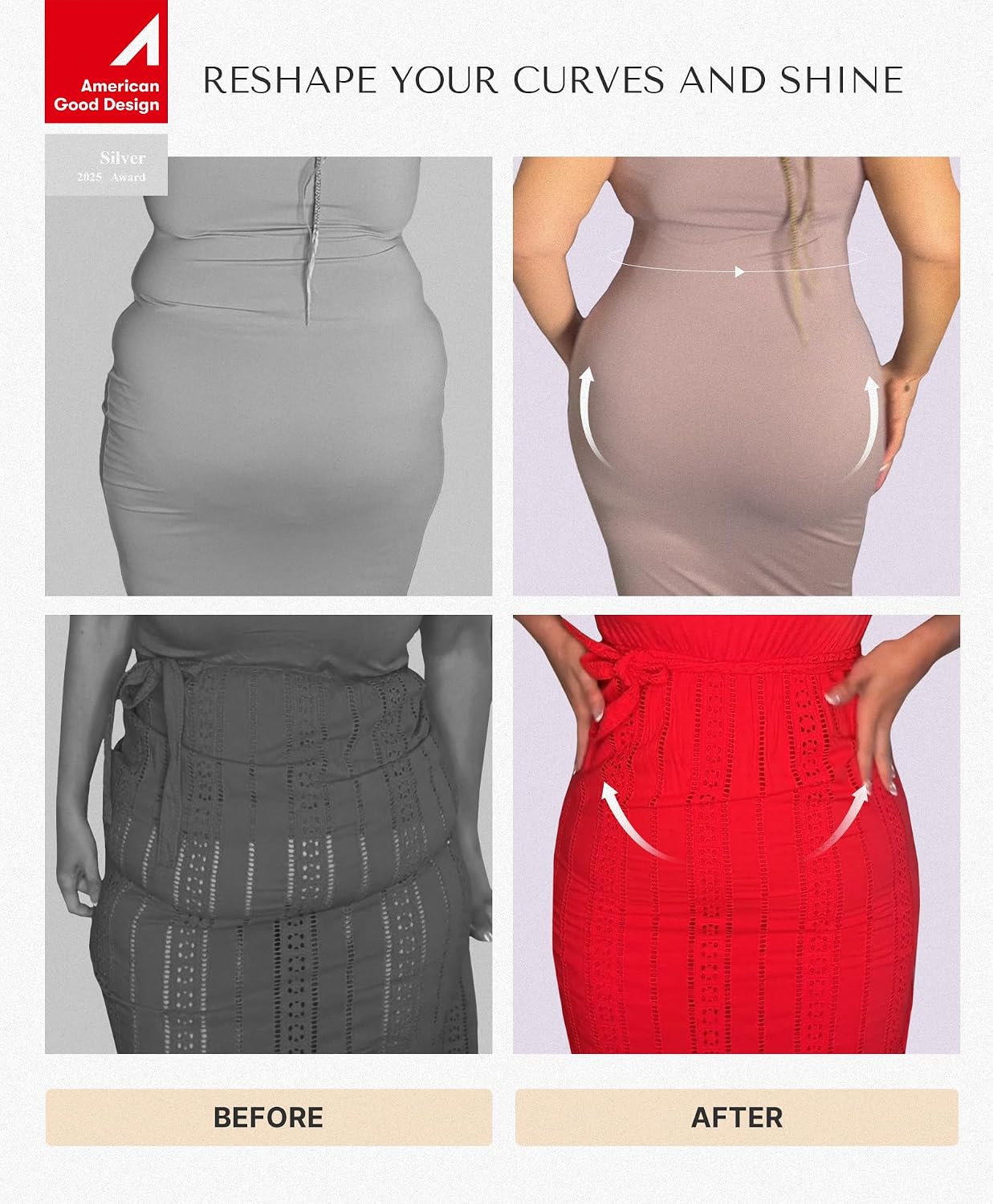 SHAPELLX High Waist Butt Lifting Shapewear Shorts — image 5