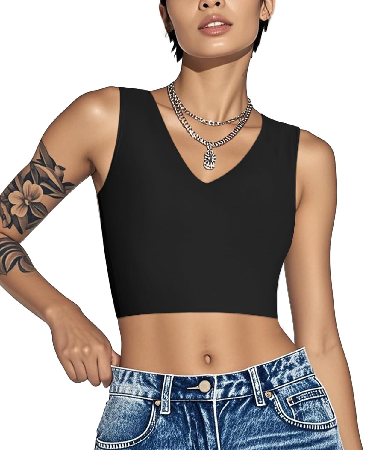 Rolewpy Chest Binder Tank Top for Transgender