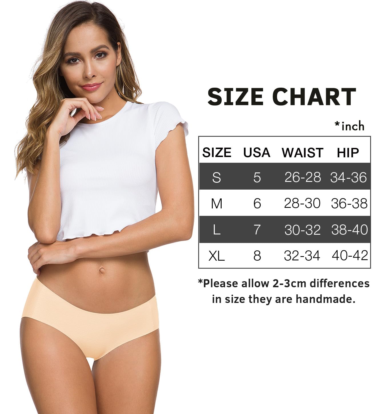 Altheanray Women's Seamless Cotton Hipster Bikini Briefs 6-Pack — image 5