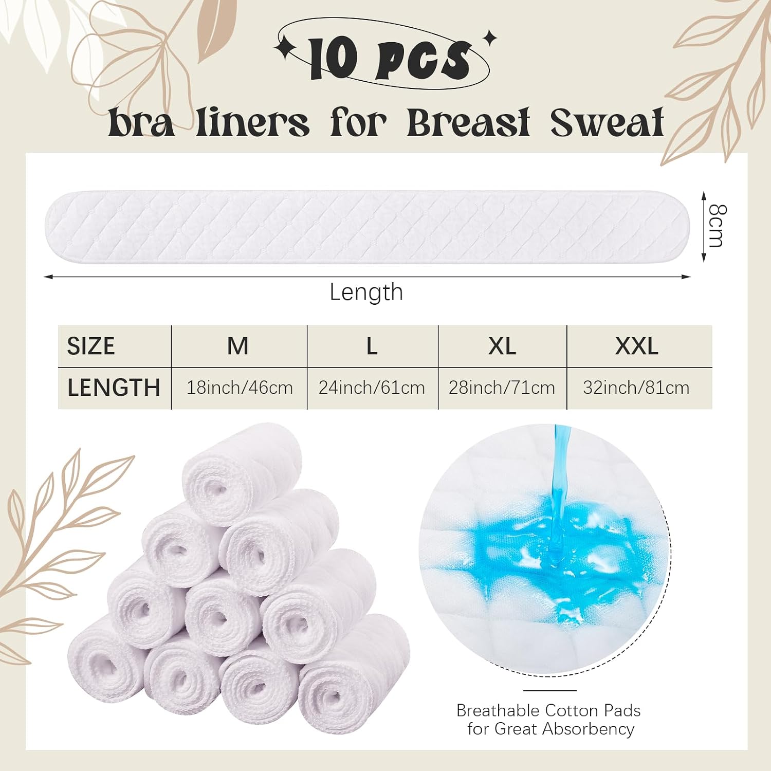 Reusable Cotton Bra Liners for Sweat — image 2