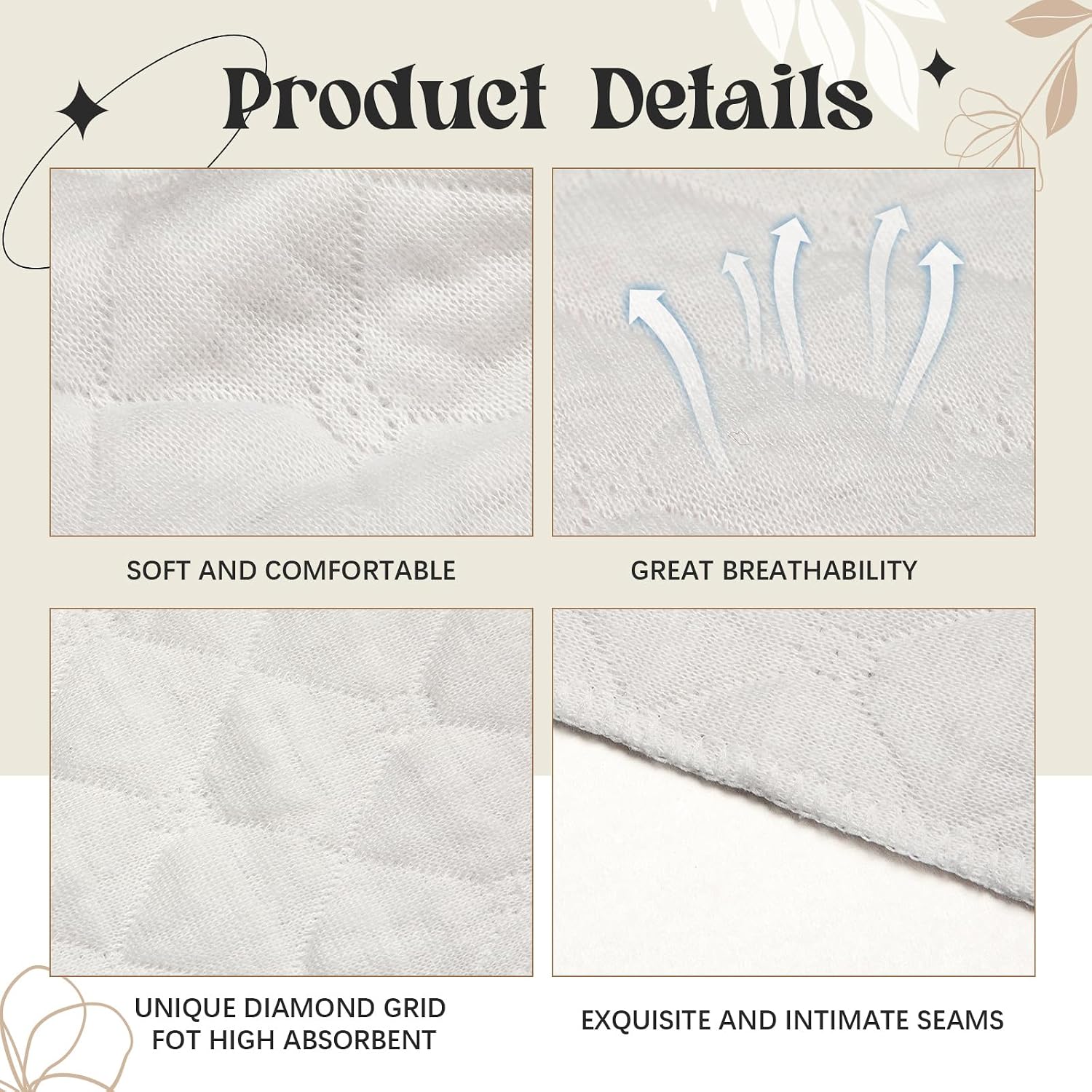 Reusable Cotton Bra Liners for Sweat — image 5