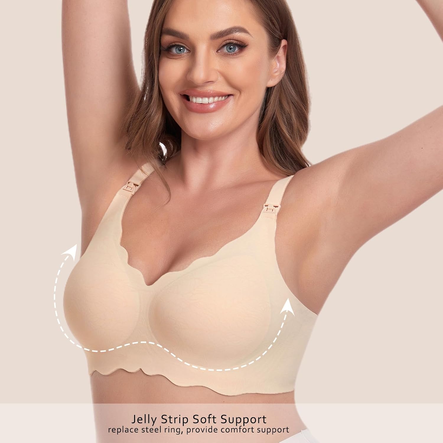 Gailife Floral Seamless Nursing Bra for Maternity — image 2