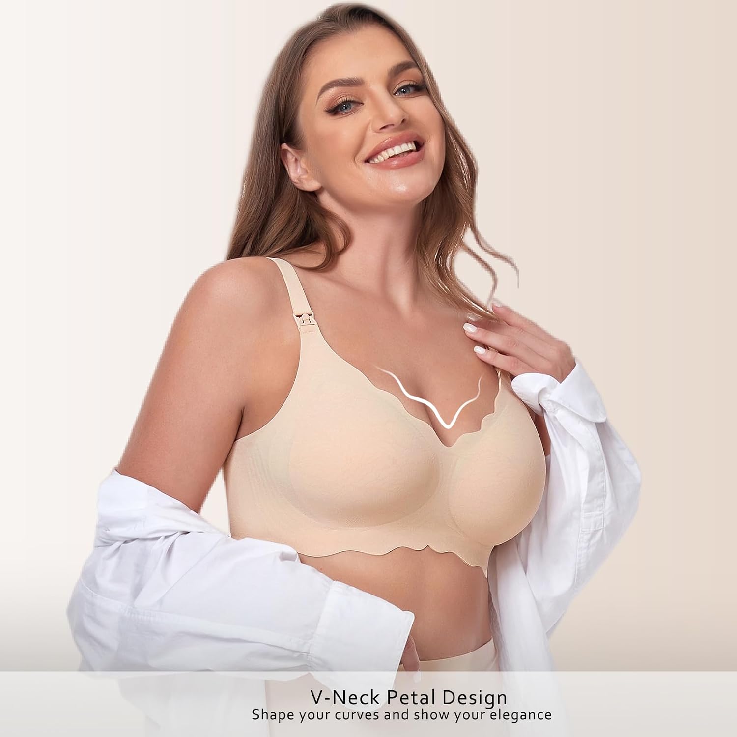 Gailife Floral Seamless Nursing Bra for Maternity — image 3