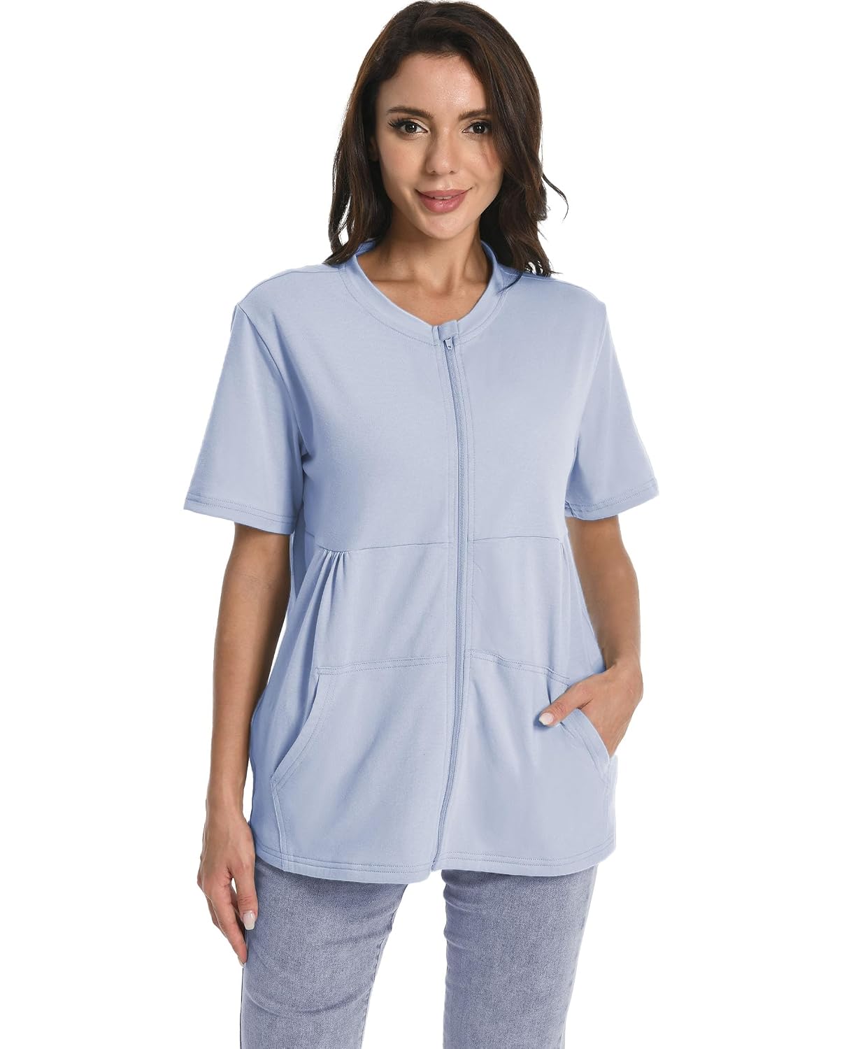 Meuponc Post Mastectomy Zip Up Shirt with Drain Pockets — image 4