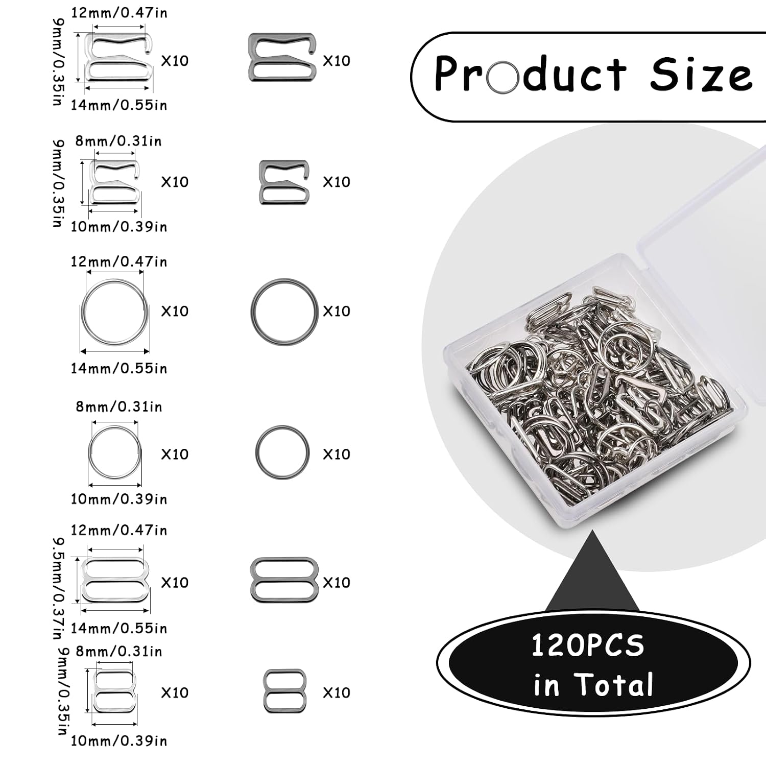 KALIONE Bra Strap Hooks Replacement Kit — image 3