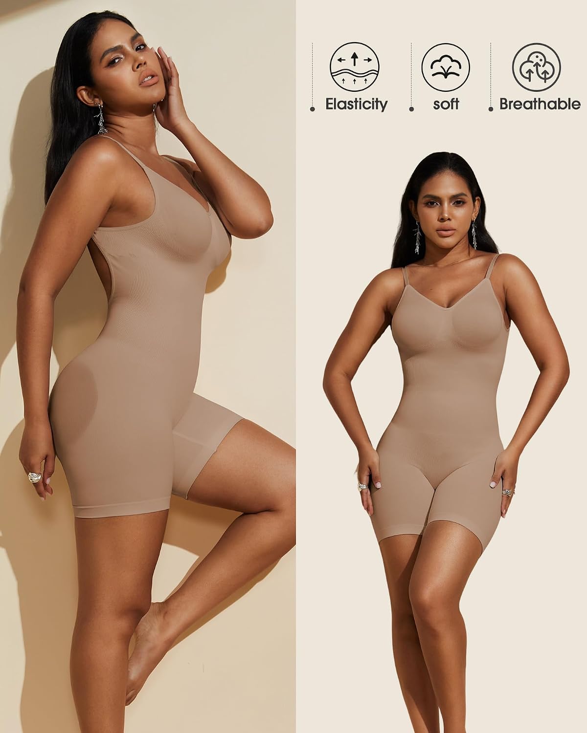 PAUKEE Backless Shapewear Bodysuit Tummy Control — image 5