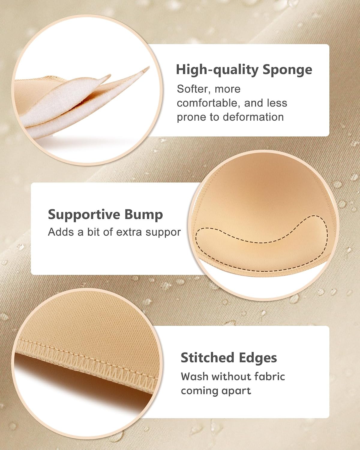 KSang Waterproof Push Up Bra Pads Inserts — image 5