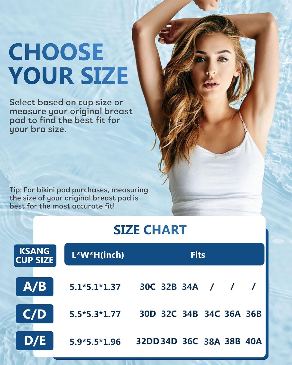 KSang Waterproof Push Up Bra Pads Inserts — image 6