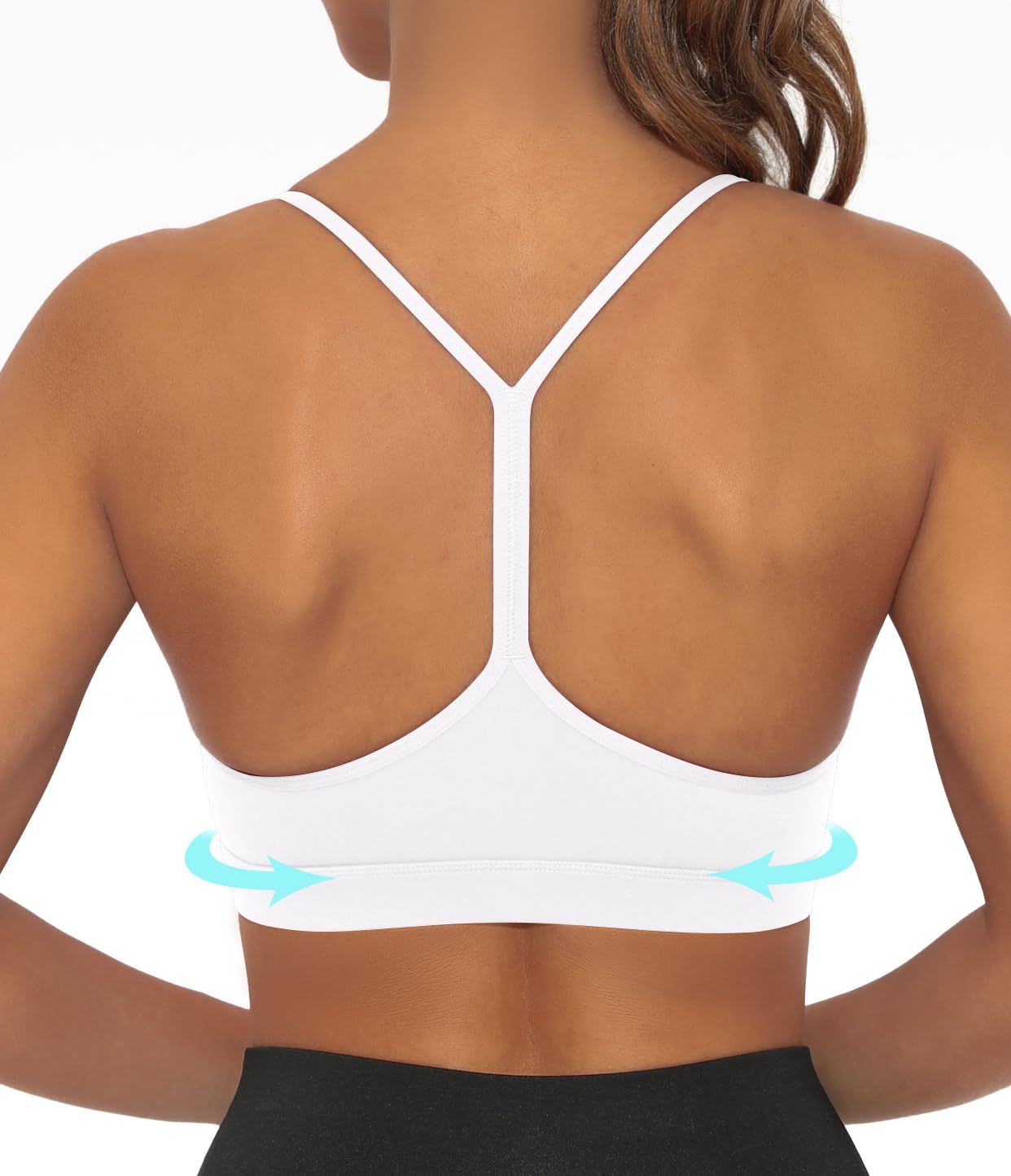 Comper Women's Racerback Sports Bra with Thin Straps