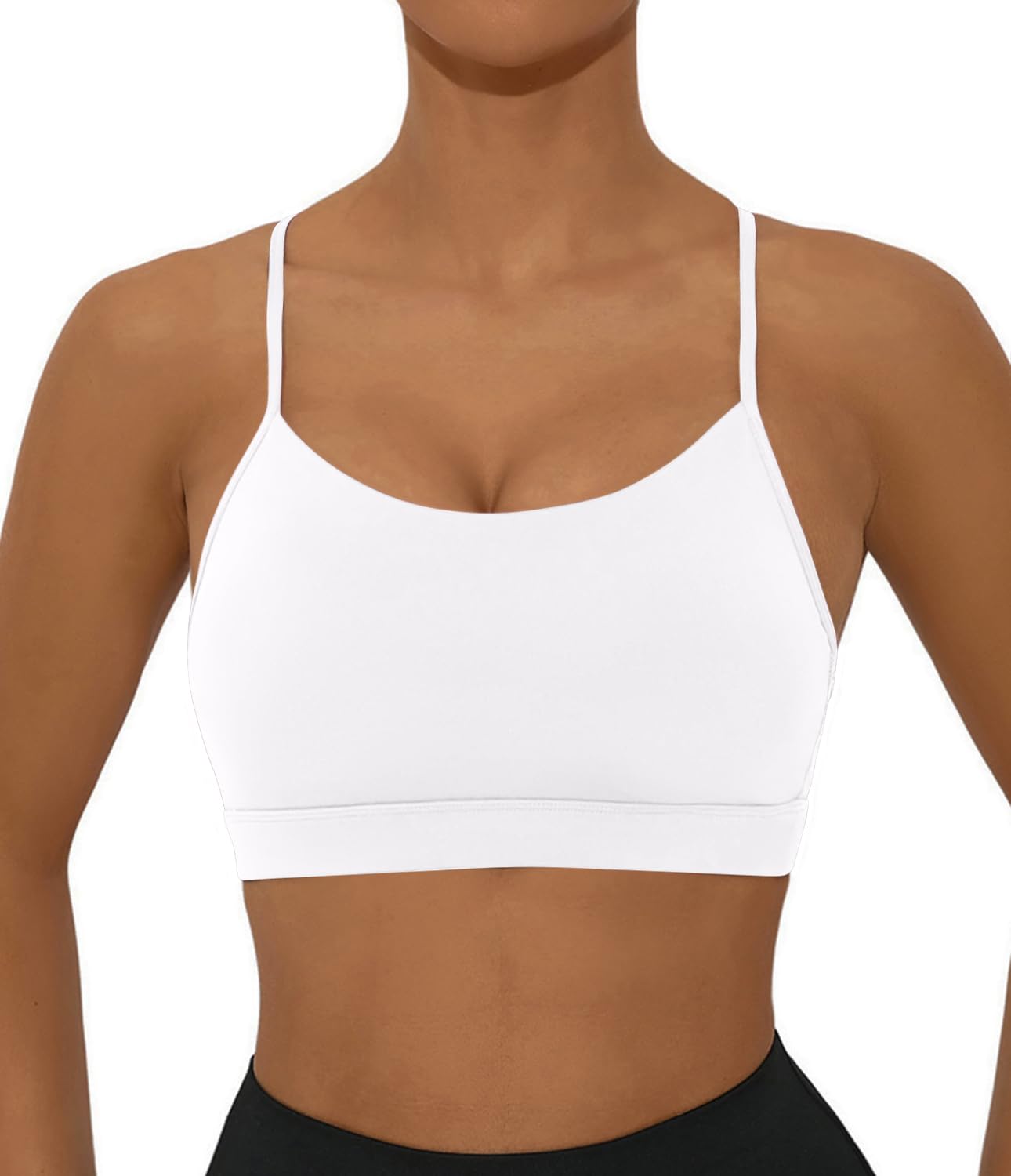 Comper Women's Racerback Sports Bra with Thin Straps — image 2