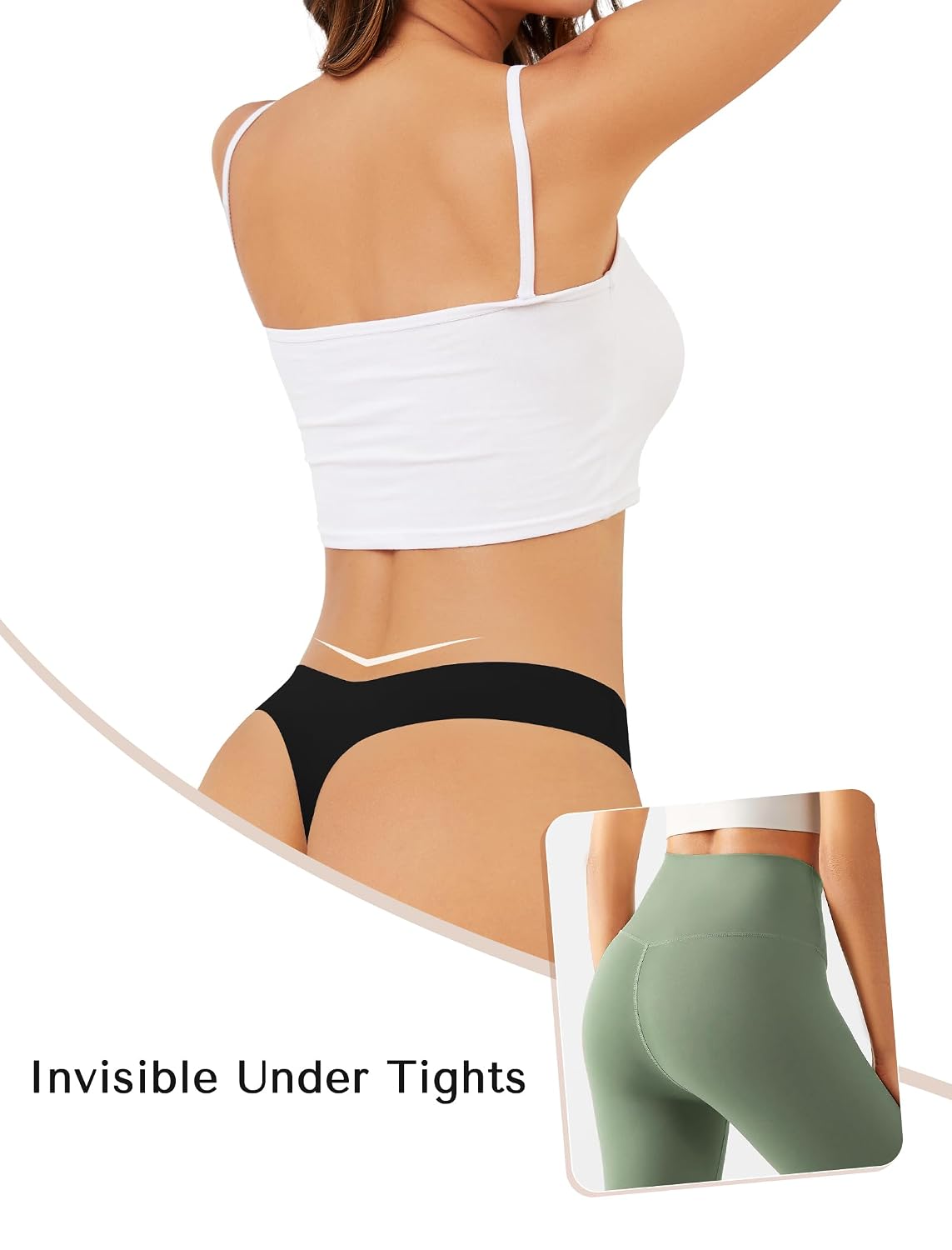 voenxe Seamless No Show Thong 5 Pack — image 6