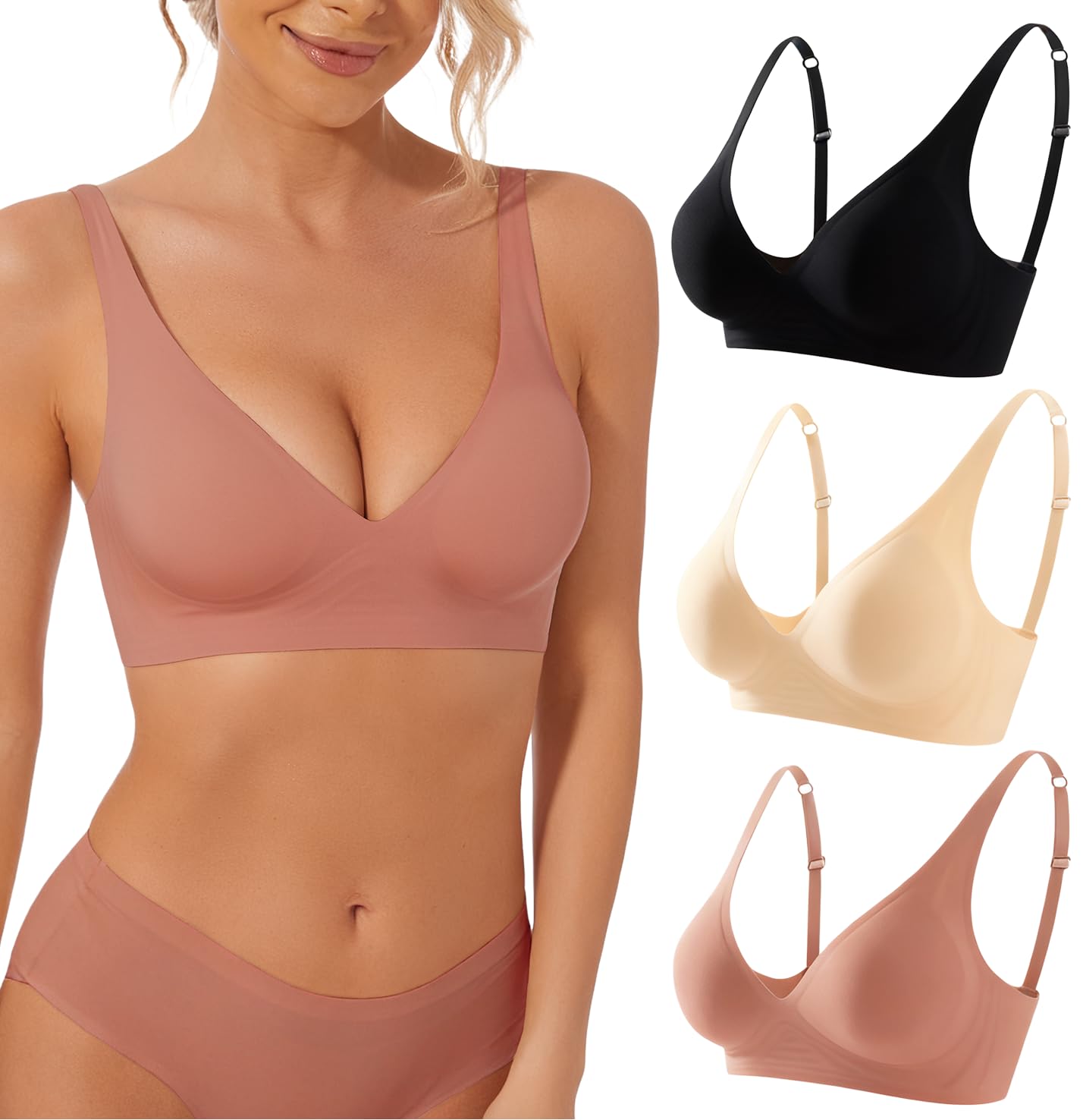 BOUFOR Wireless Push Up Bralette Seamless Jelly Bra — image 10