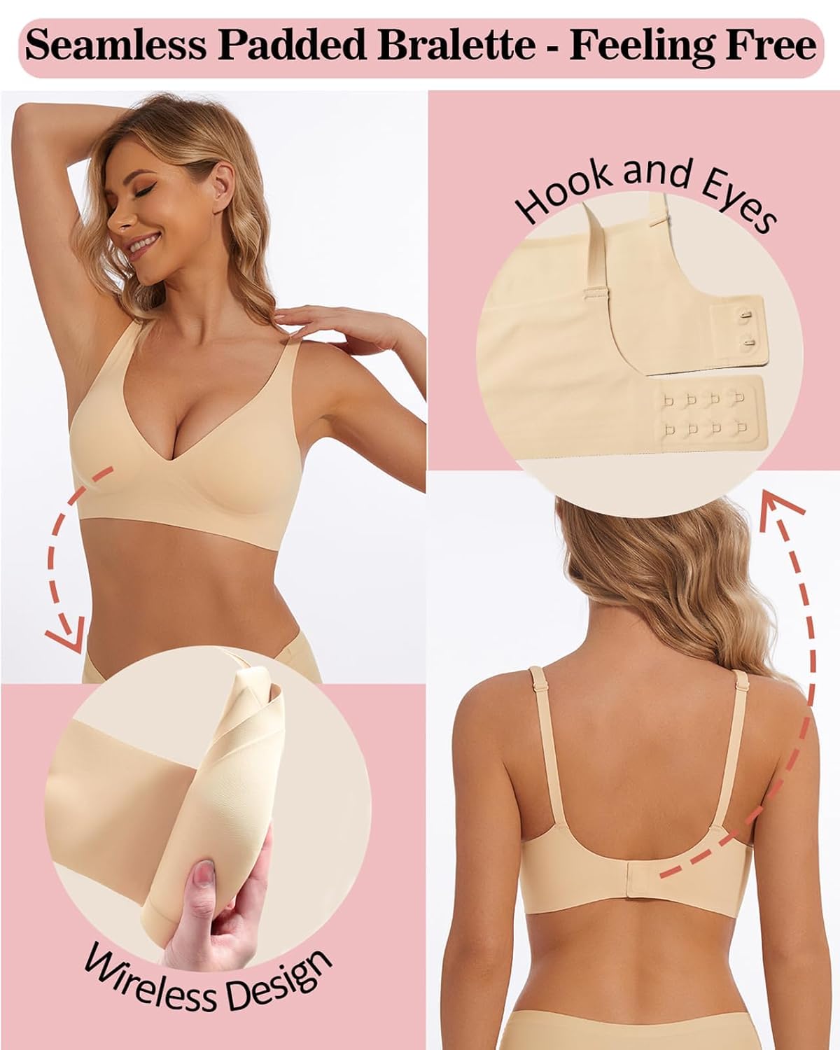 BOUFOR Deep V Wireless Push-Up Bralette — image 2