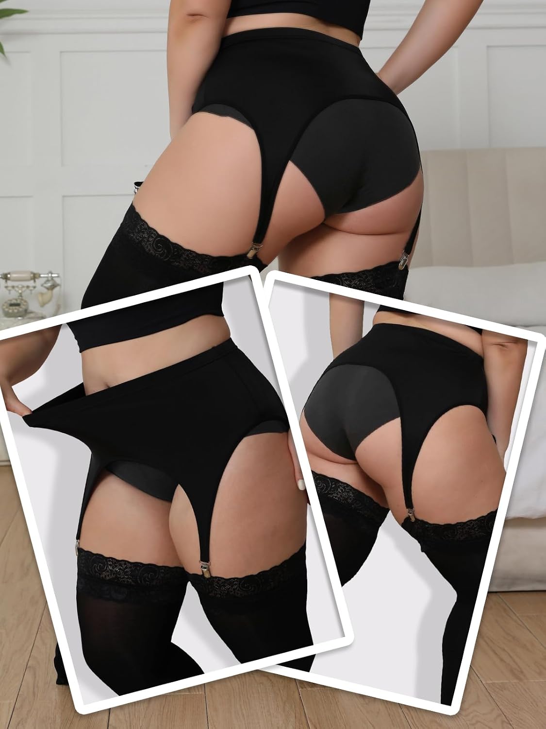 Moon Wood Plus Size High Waist Garter Belt — image 4