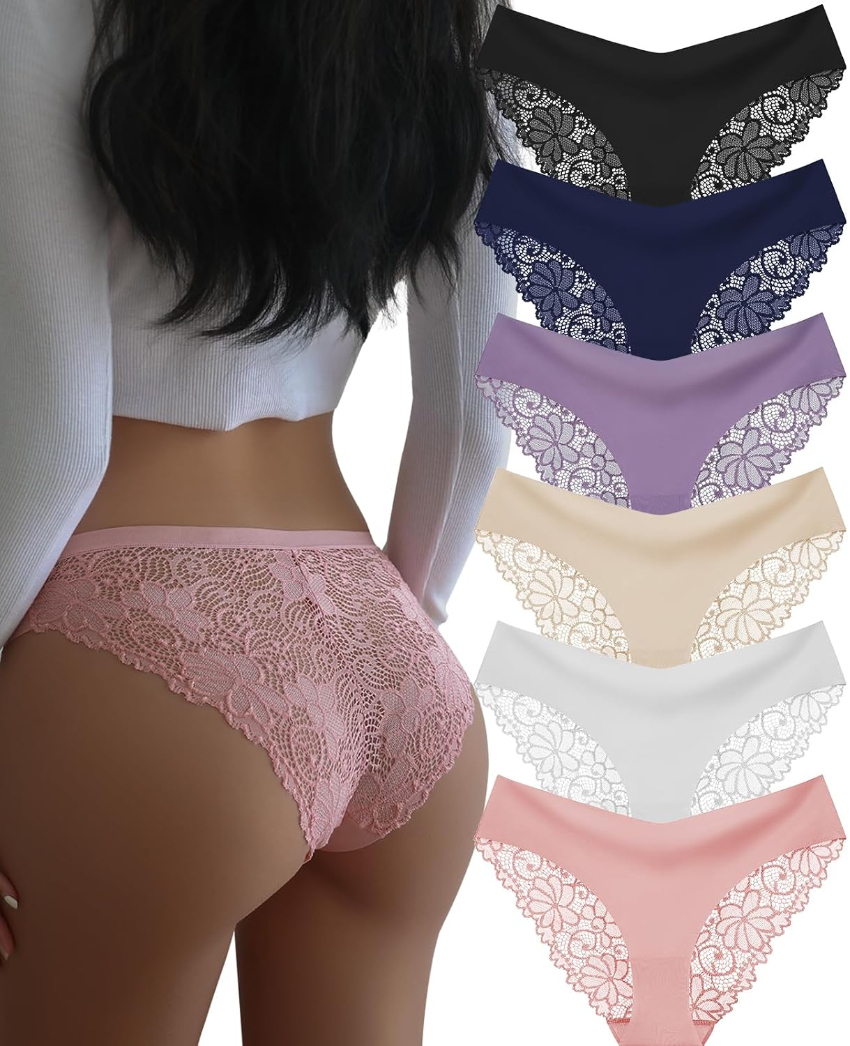 DHFBABY Seamless Lace Cheeky Panties