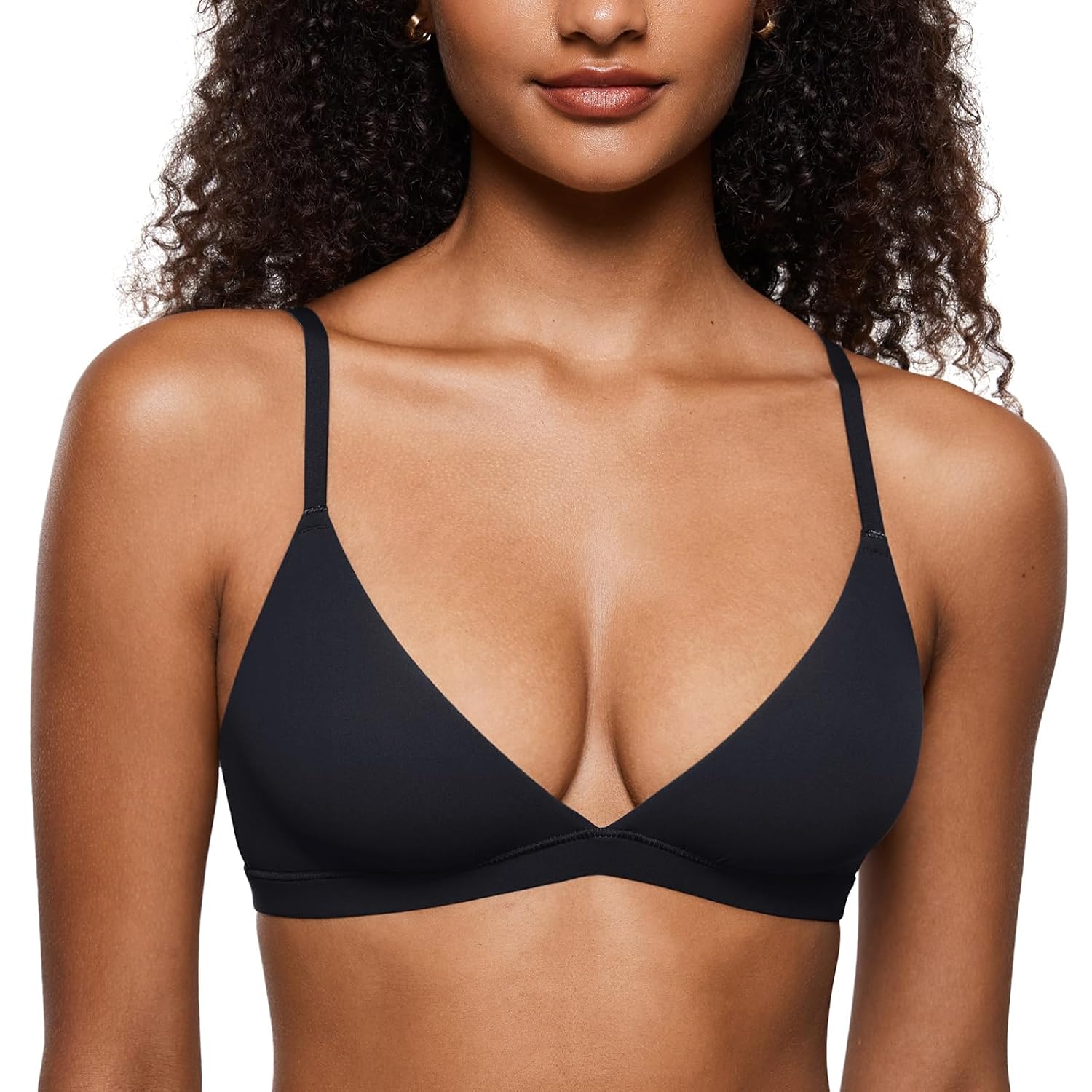 INLYRIC Unlined Triangle Bralette for Women