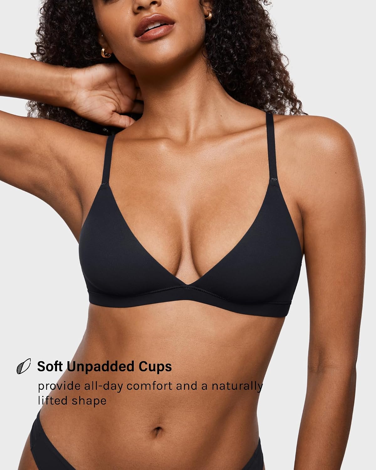 INLYRIC Unlined Triangle Bralette for Women — image 2