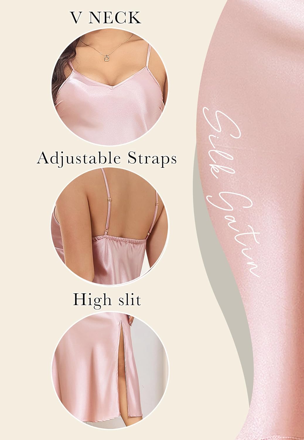 ALCEA ROSEA Long Satin Slip Dress — image 5