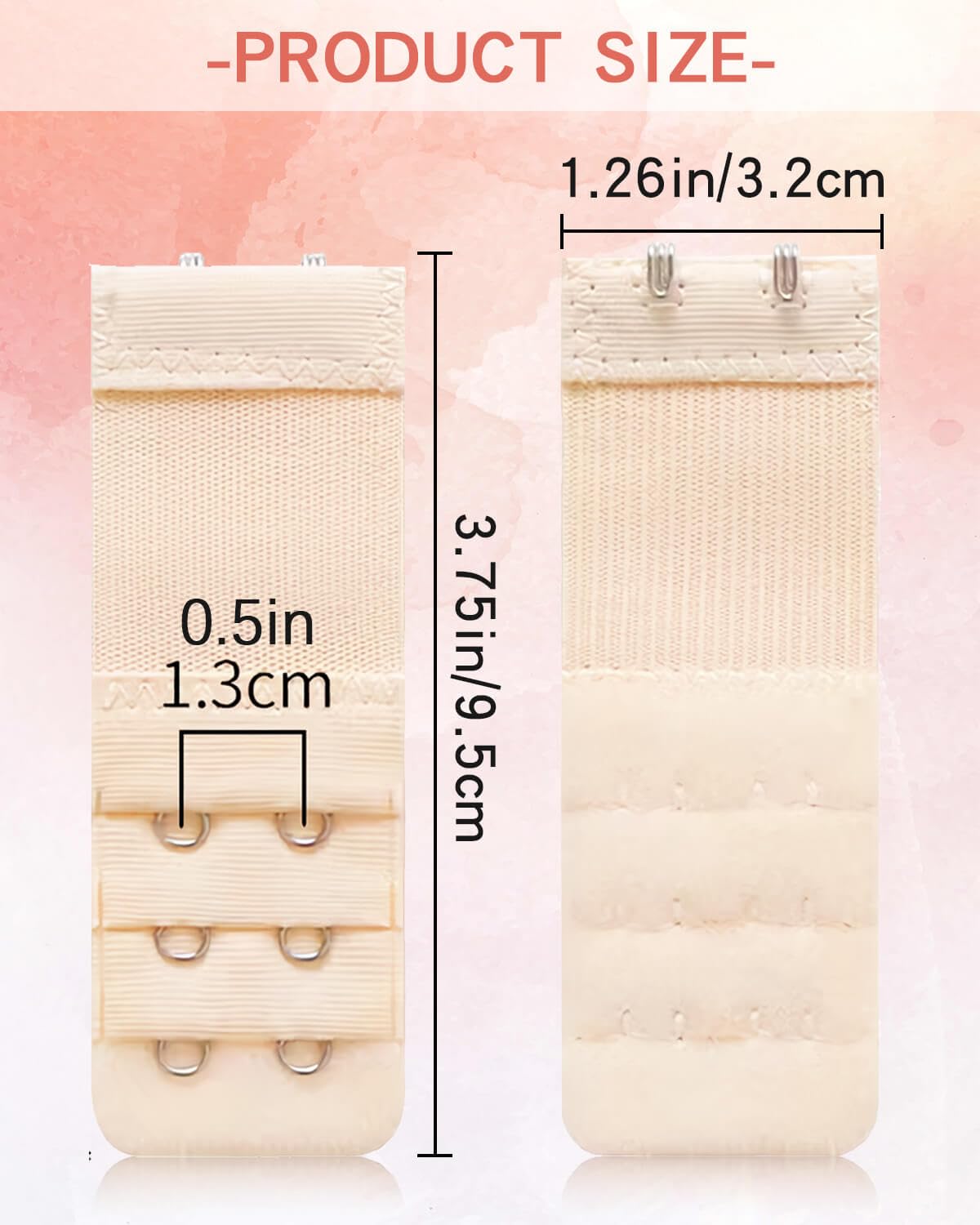 JELIEE 2 Hook Bra Extenders for Women — image 2