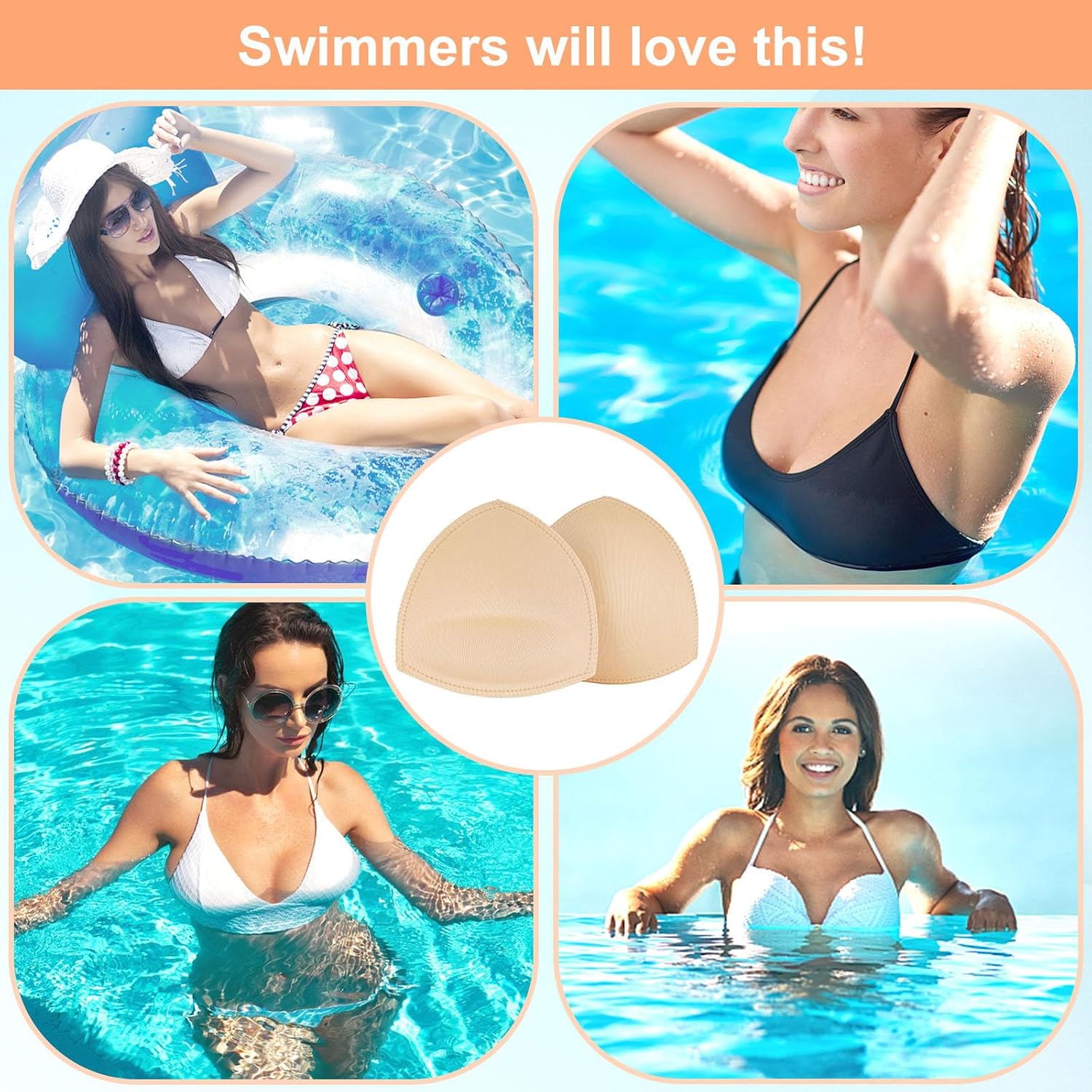 Geckowi Waterproof Swimsuit Bra Inserts Pads — image 7