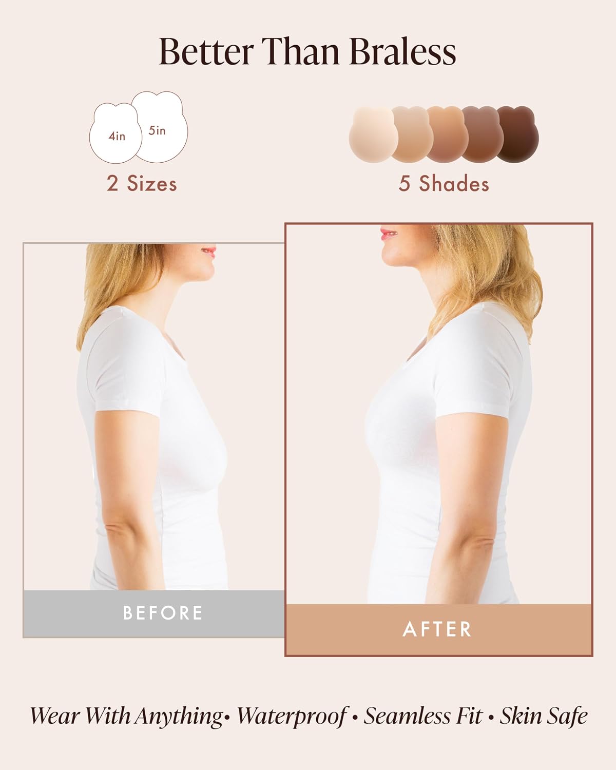 Bare Babe Reusable Sticky Nipple Covers with Lift — image 7