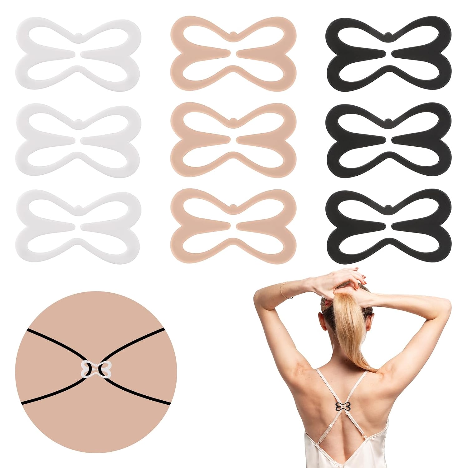 Hariendny Anti-Slip Bra Strap Clips for Racerback