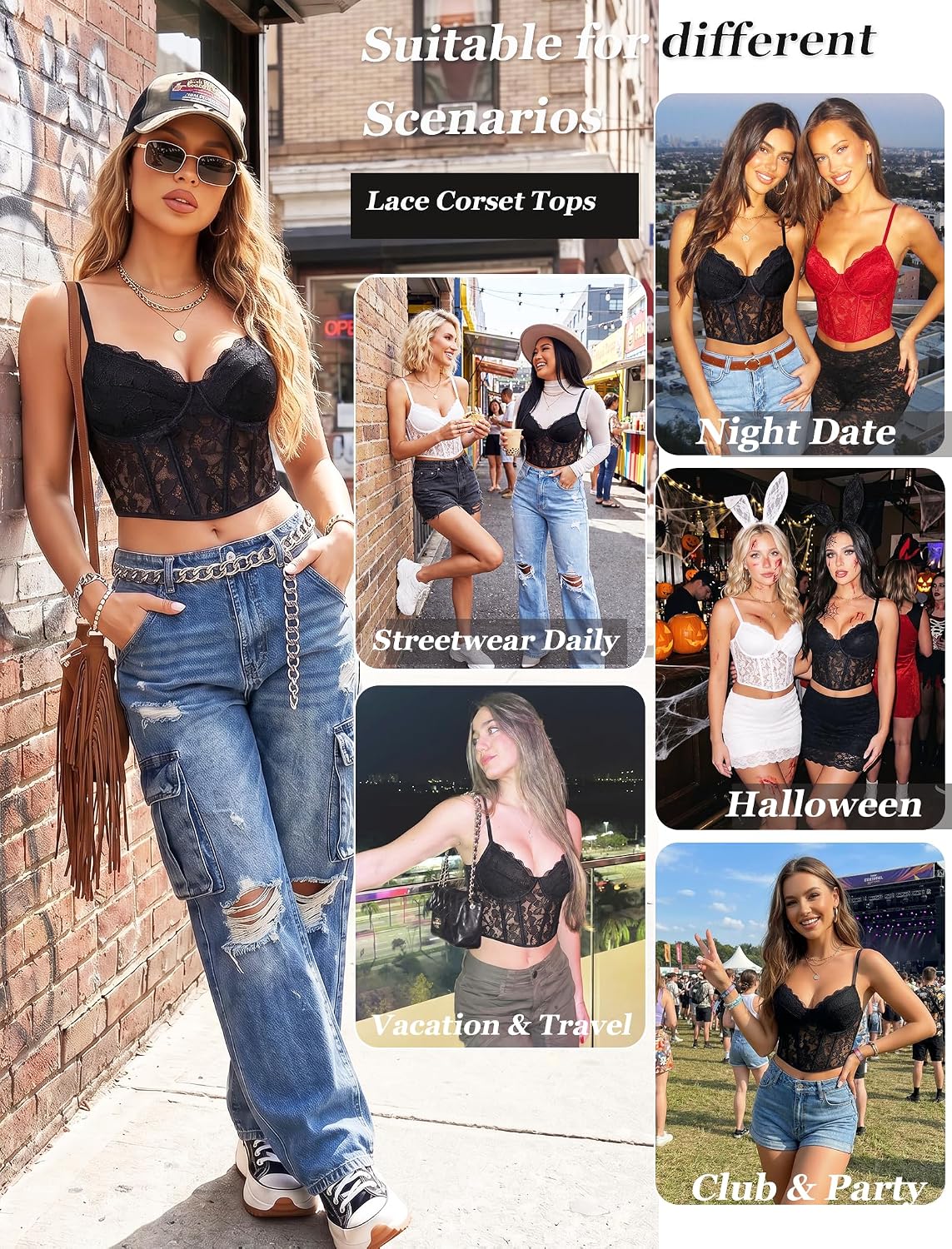 Avidlove Lace V-Neck Underwire Bralette Bustier — image 4