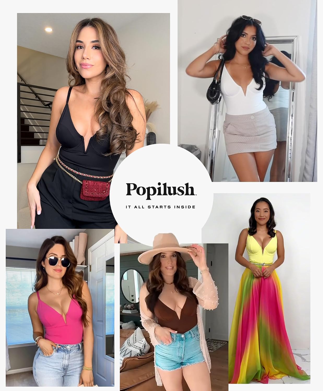 Popilush Women's Tummy Control Shapewear Bodysuit — image 2