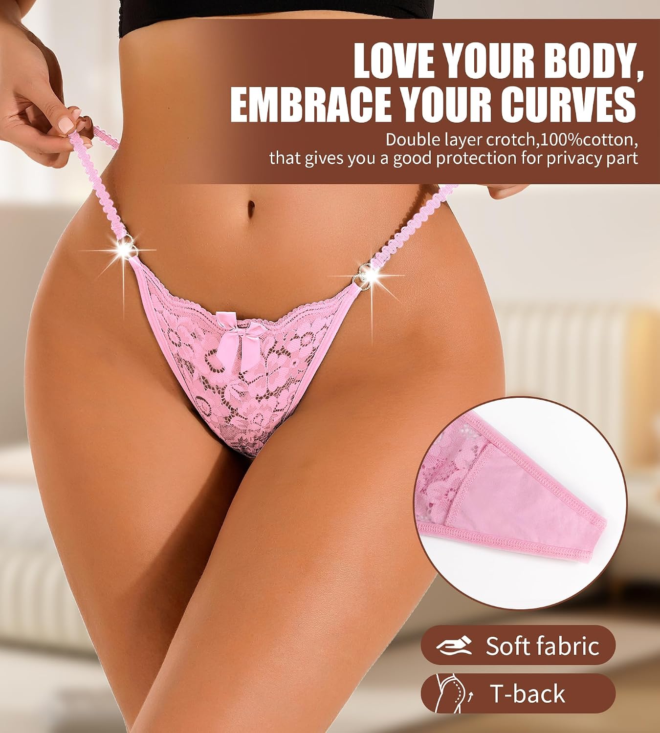YIFVTFCK 4-Pack Lace G-String Thongs — image 3
