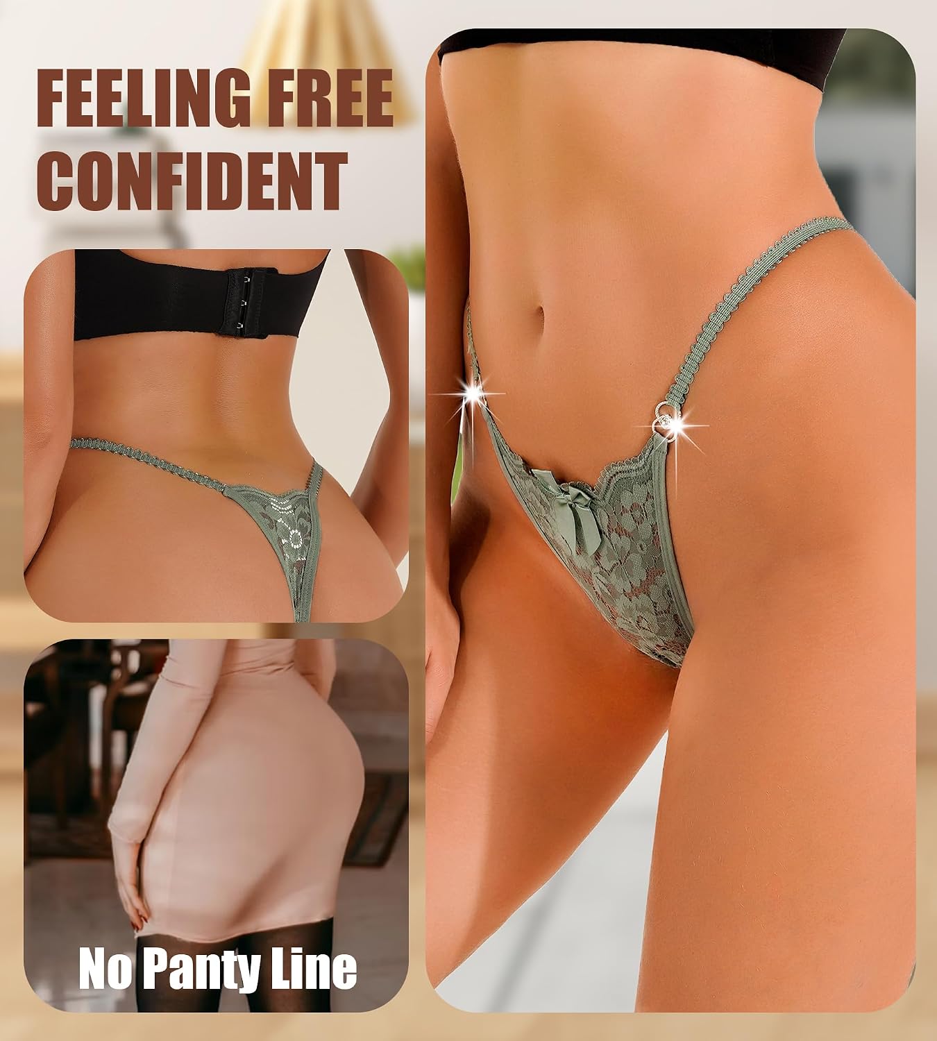 YIFVTFCK 4-Pack Lace G-String Thongs — image 5