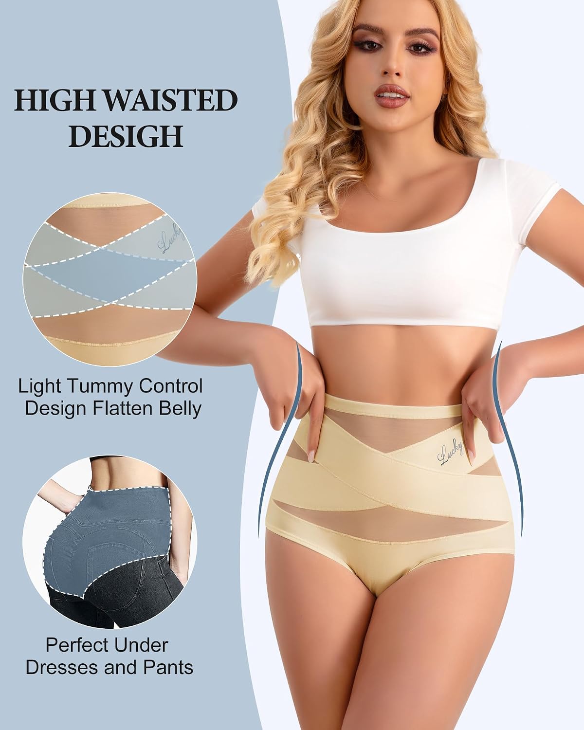 MIOTAN High Waisted Tummy Control Shapewear 4-Pack — image 2