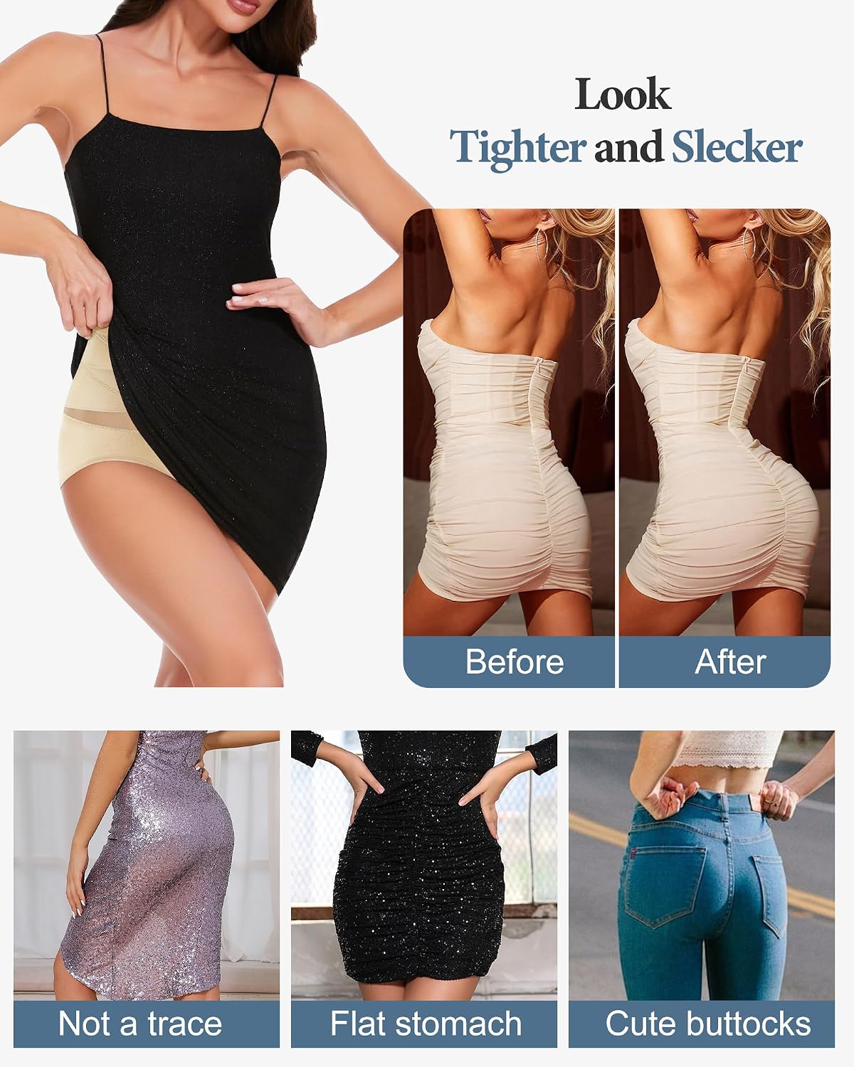 MIOTAN High Waisted Tummy Control Shapewear 4-Pack — image 3