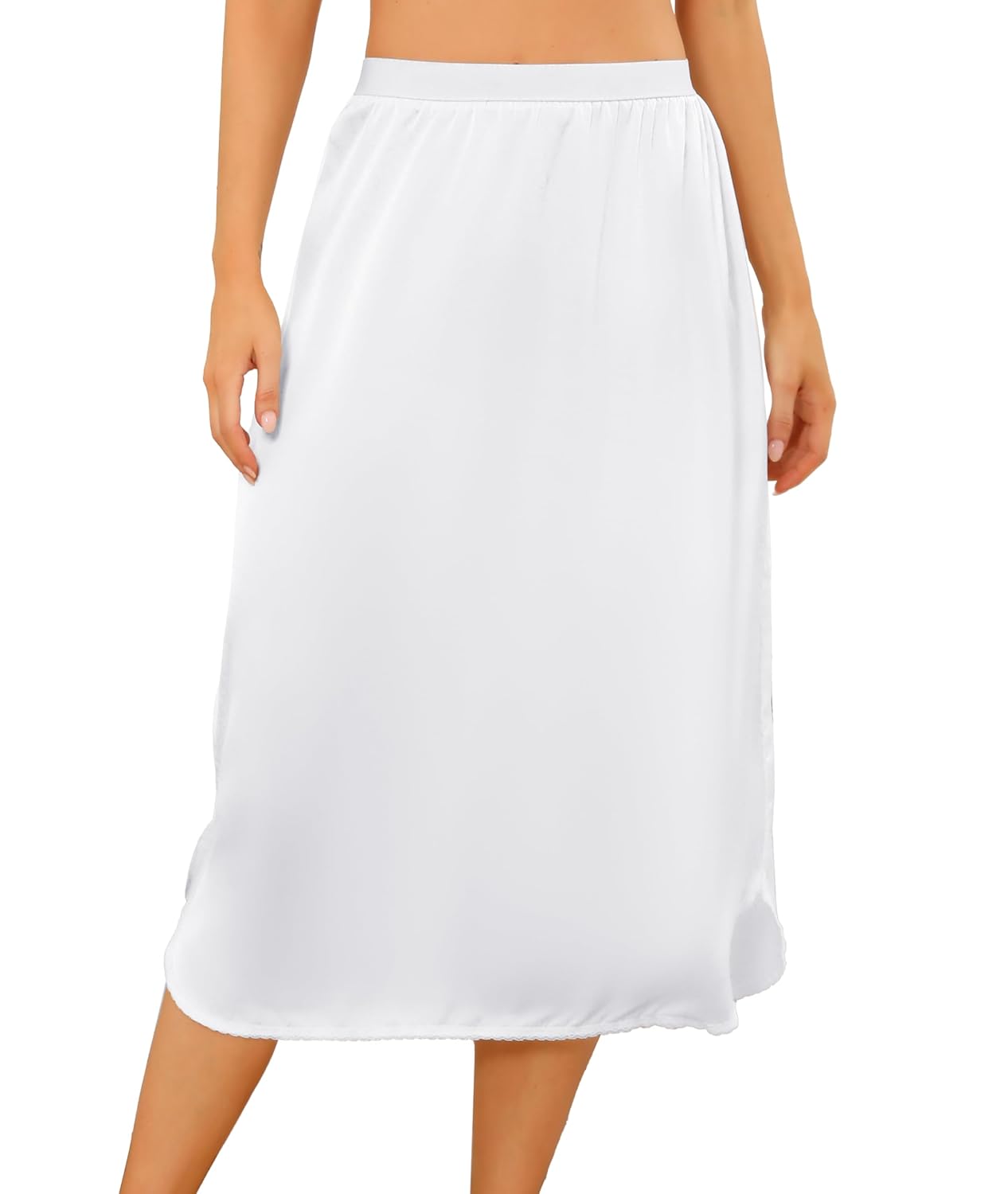 Wikoan Satin Half Slip with Lace Slit — image 8