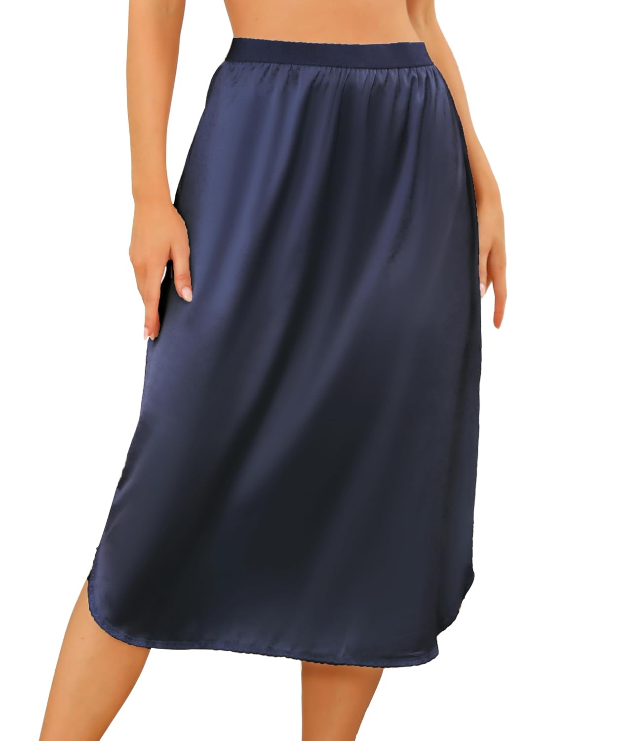 Wikoan Satin Half Slip with Lace Slit — image 11