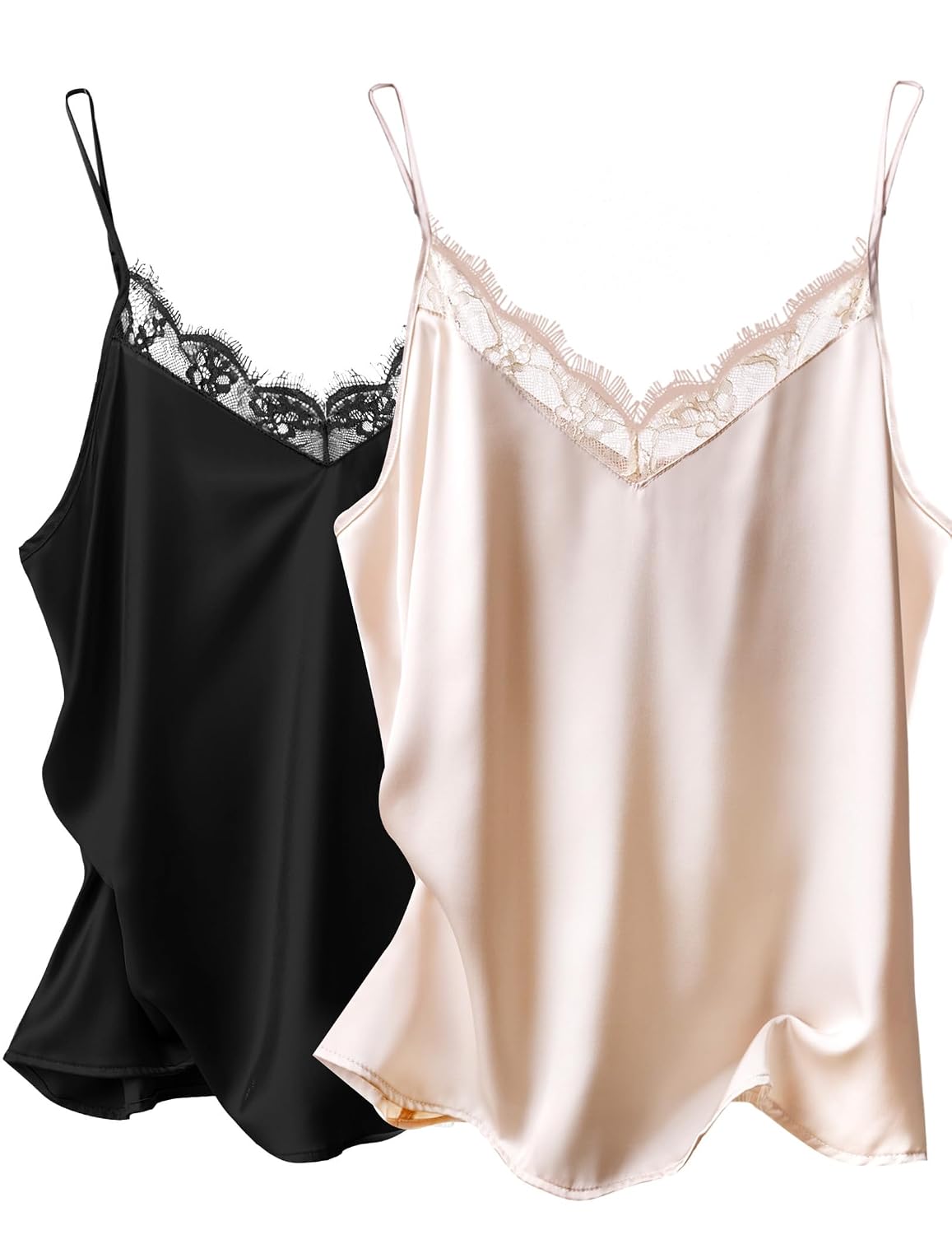 Ekouaer Satin Lace Camisole Pajama Top — image 12